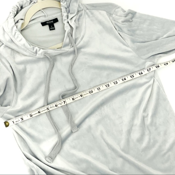 Alfani Grey Velvety soft  Midi Hoodie Lounger Sm - Picture 6 of 6